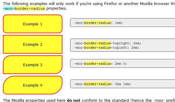 Css border-radius. примеры. как скруглить углы в html через css