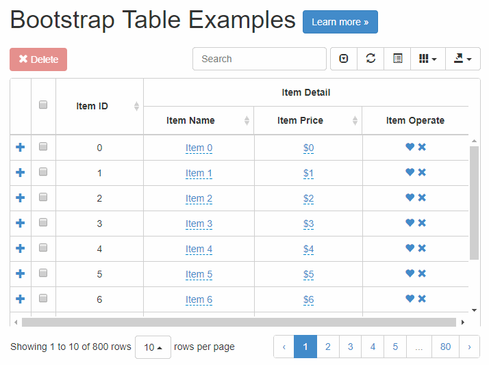 How to sort a table
