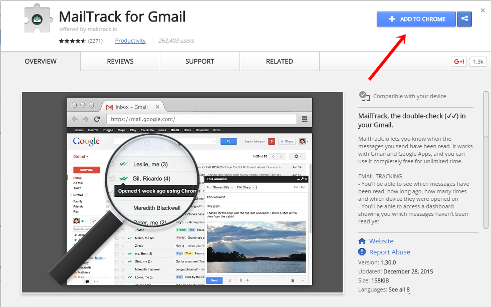 Уведомление о прочтении письма и расширение yesware для владельцев gmail