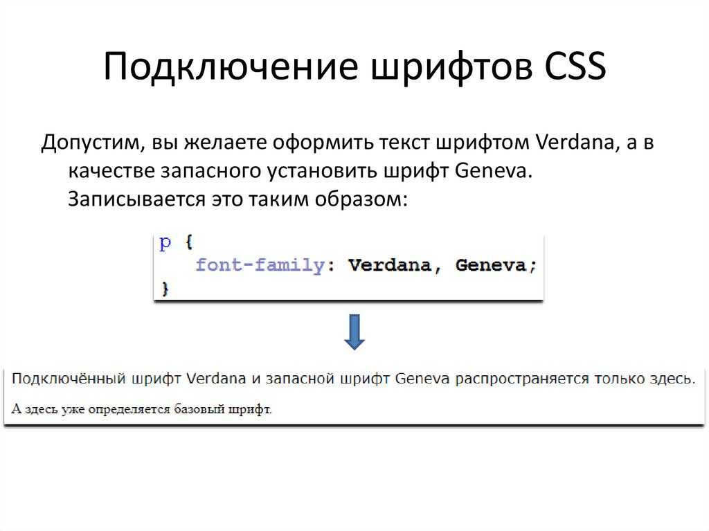Font-family, font-size, color и другие свойства css для задания параметров шрифта	 :	webcodius