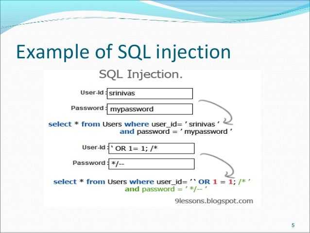 Изучаем sql инъекции: примеры