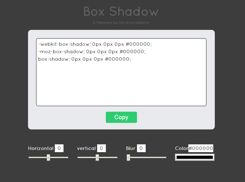 Creating different box shadow effects using css