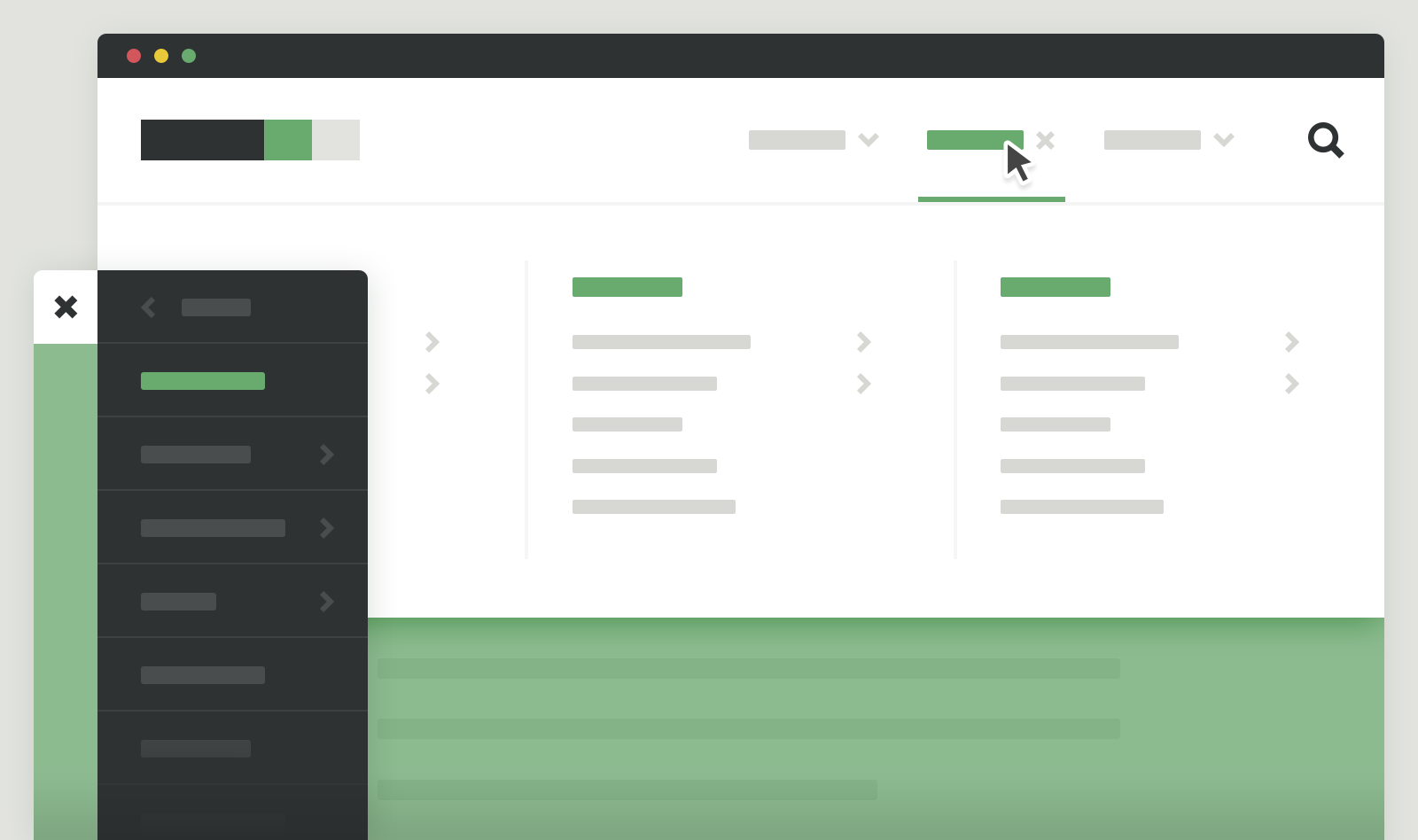 How to create a responsive top navigation menu