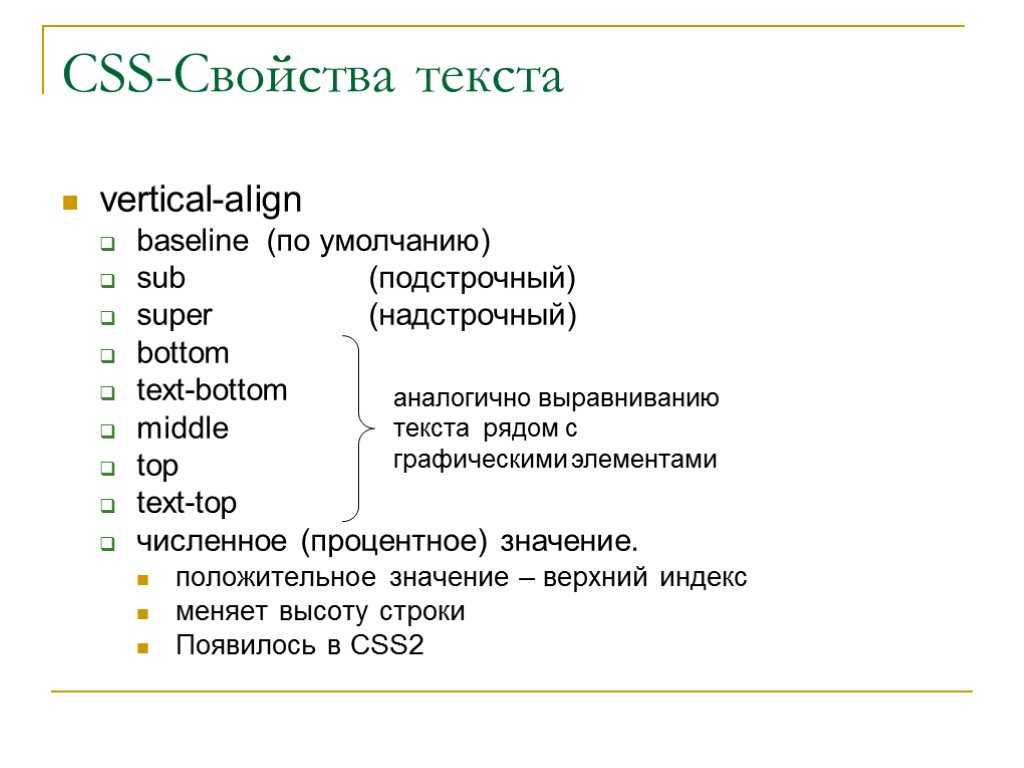 Css text - текст