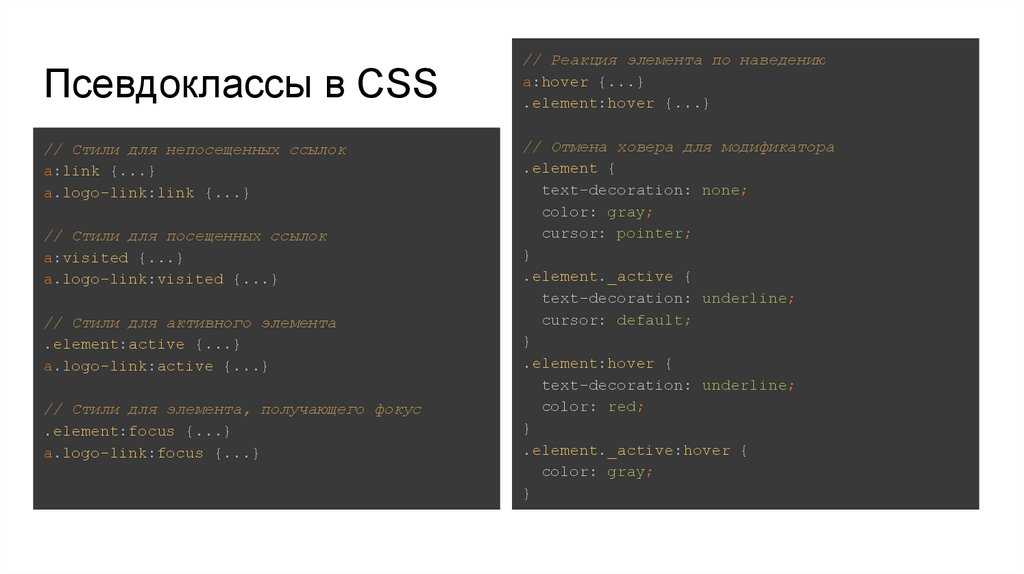 Ссылка при наведении css. Псевдоклассы CSS. Базовые стили CSS. Учебник по CSS. Псевдоклассы Hover.