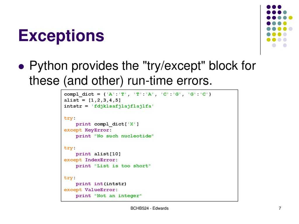 Python try except: how to handle exceptions more gracefully